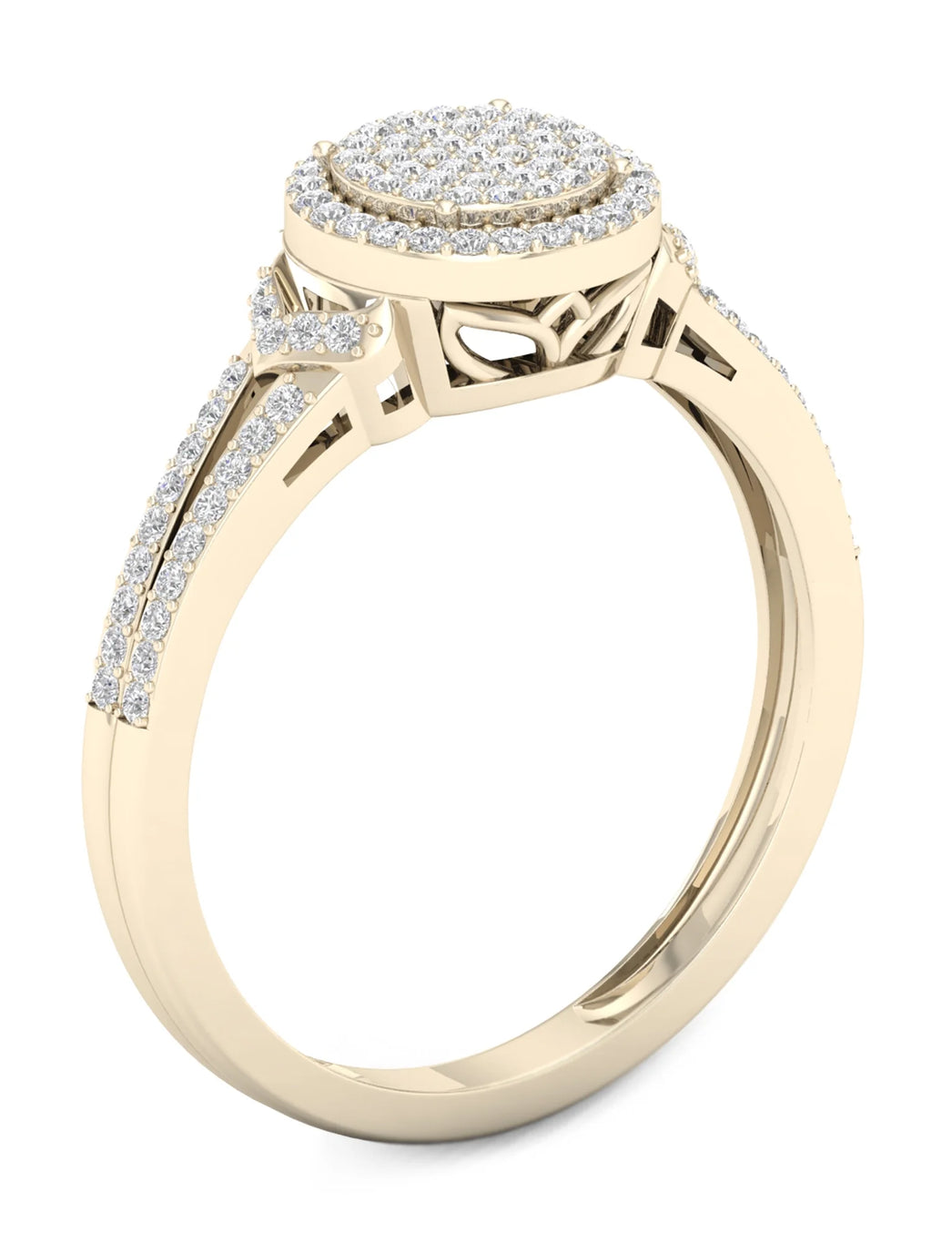 10K Yellow Gold Halo Engagement Ring X613927