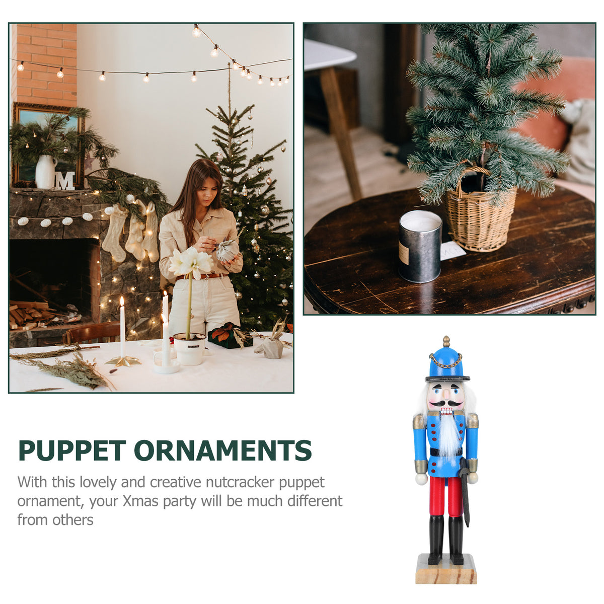 Walnut Nutcracker Doll Home Desktop Decor J92830