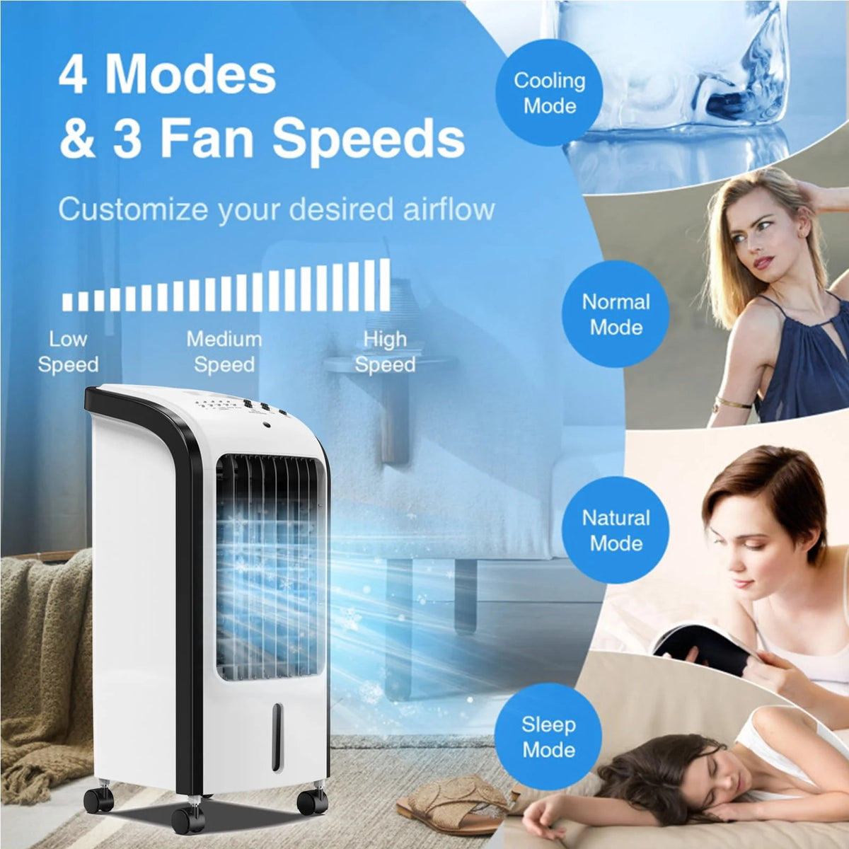Portable Evaporative Air Cooler Fan with Remote Control H2426