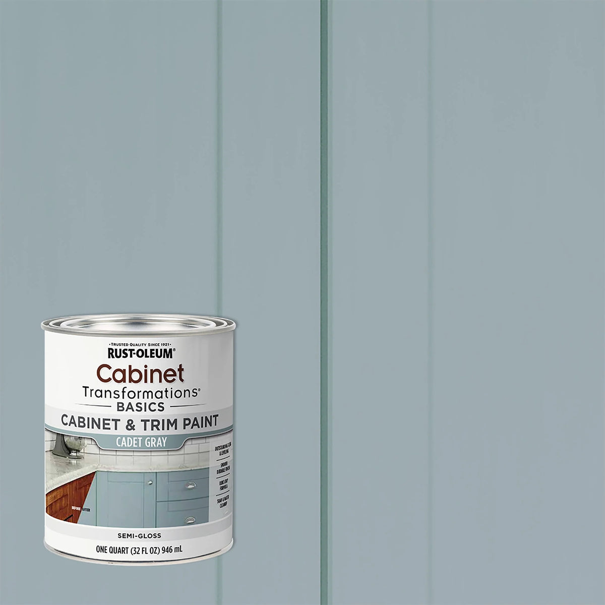 Dark Gray Semi-Gloss Cabinet & Trim Paint Quart S85694