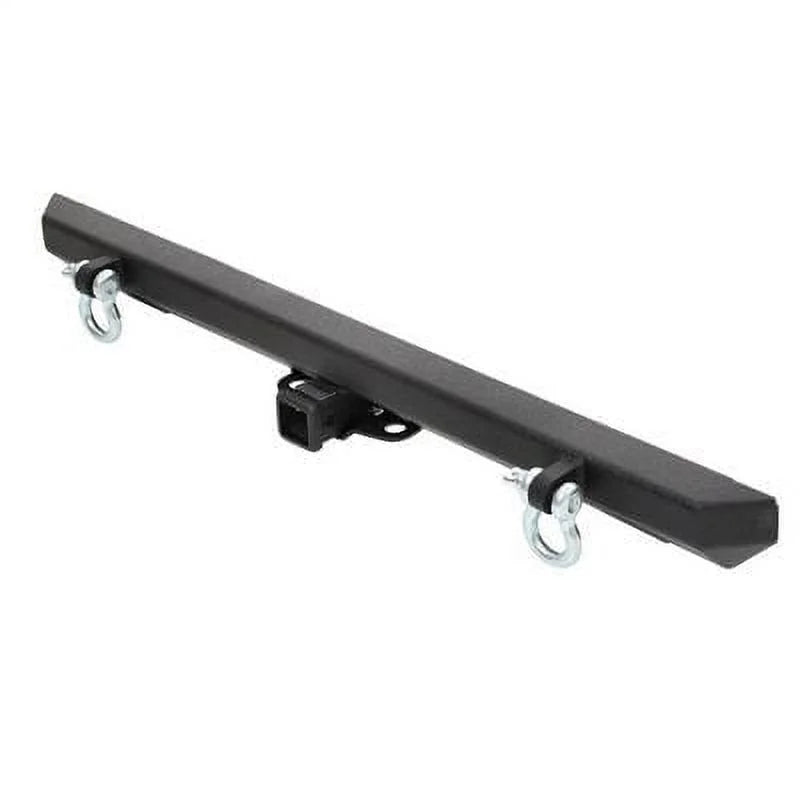 Textured Black Rear Bumper with Hitch and D-Ring Mounts Q19856