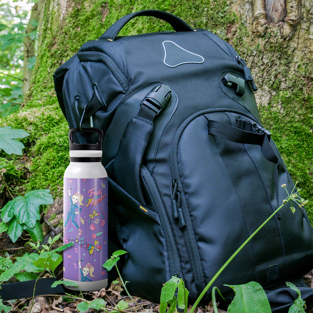 24 oz Vacuum Insulated Stainless Steel Water Bottle with Loop Cap Q379