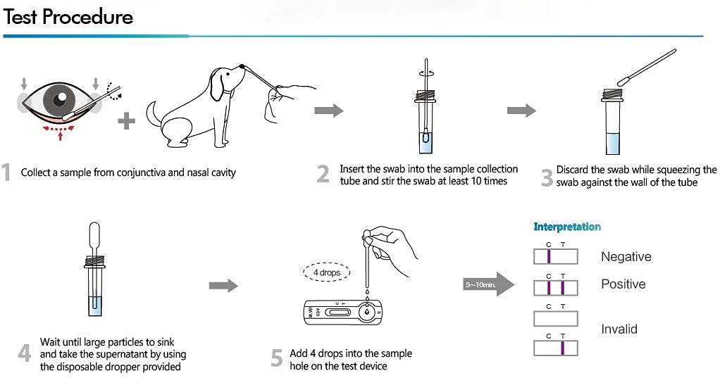 10-Packed Canine Distemper CDV Diagnostic Testing Kit Z209