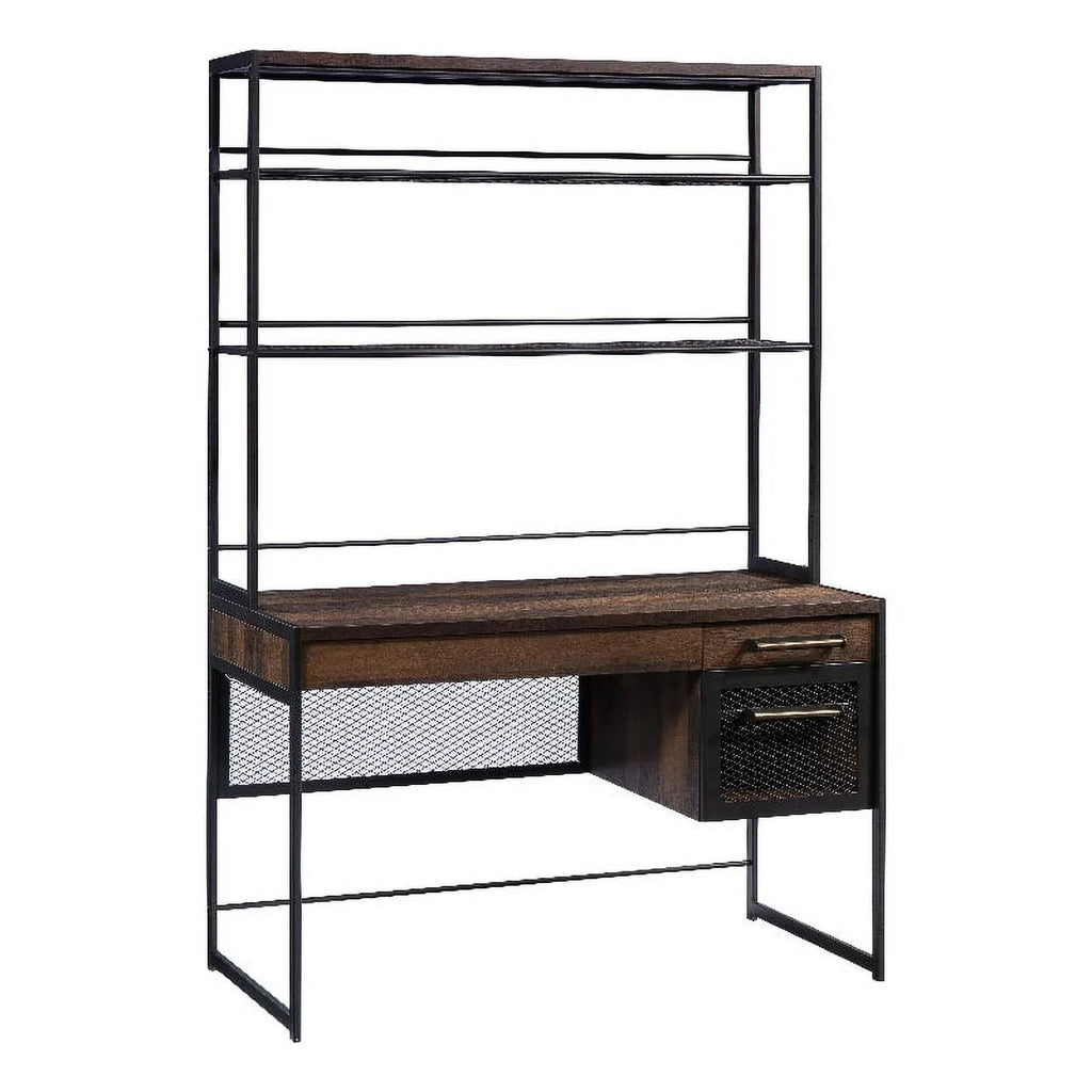 Engineered Wood Computer Desk with Hutch N4623
