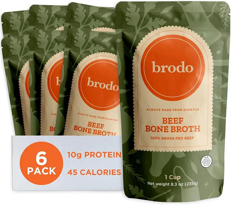 100% Grass-Fed Beef Bone Broth 6 x 8.3 oz Pouches V382572
