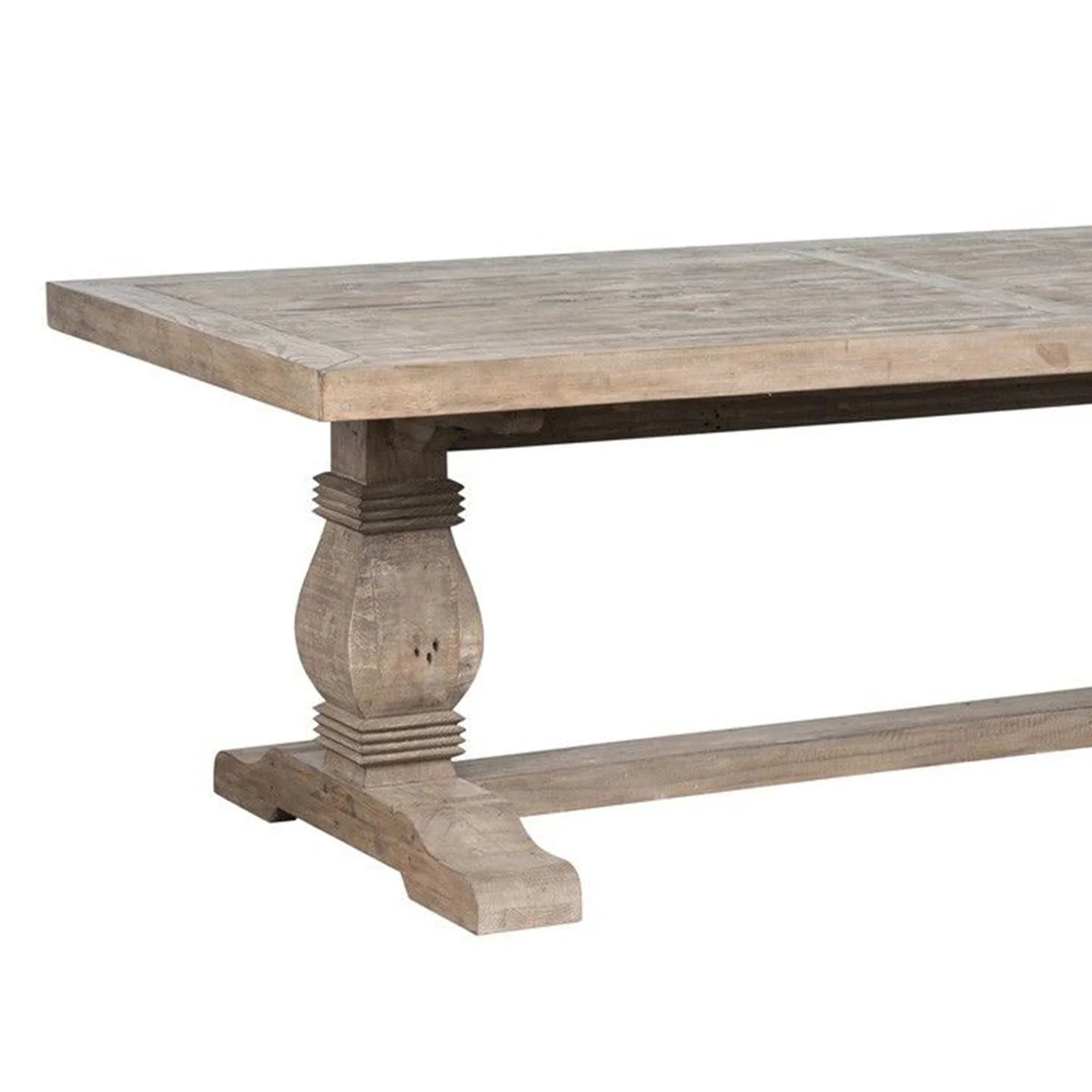 Reclaimed Wood Dining Table with Trestle Base Y48134