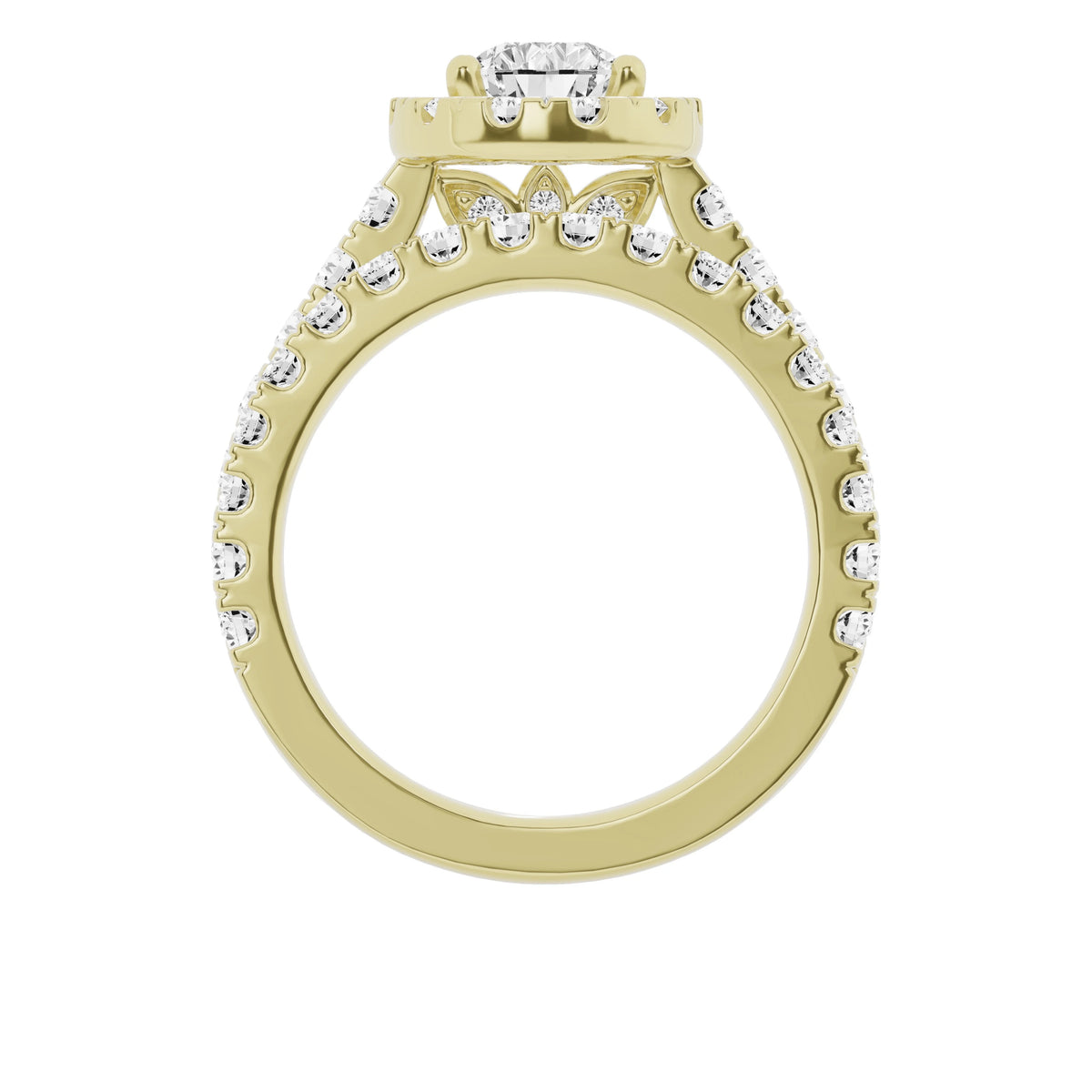 14K Yellow Gold Pear Solitaire Bridal Set T6140