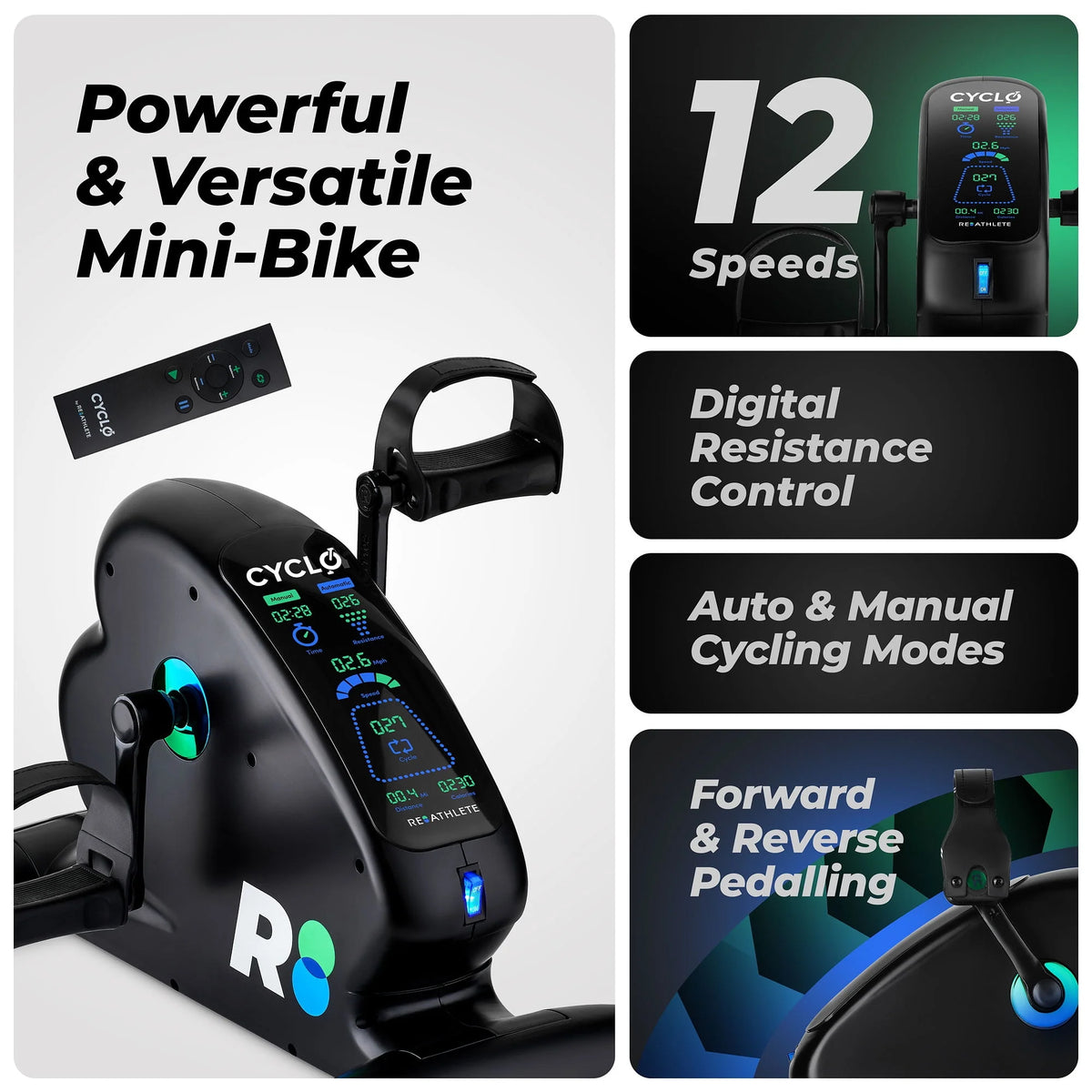 Compact Under Desk Electric Pedal Exerciser O4389