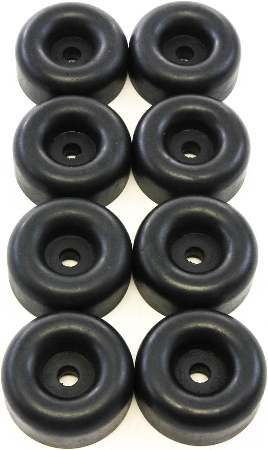 8 Rubber Bumpers 2.5 Inches Round Replacement Cargo Stop G491